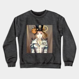 Steampunk Anime Girl Crewneck Sweatshirt